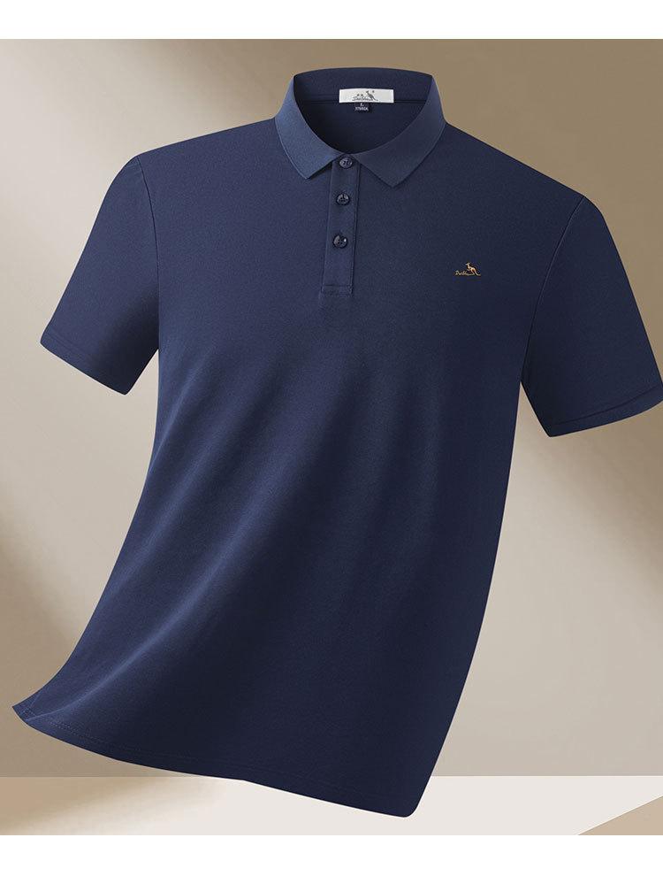 Summer Business and Leisure Solid Color Versatile Light Luxury Short-sleeved T-shirt with Mulberry Silk&Cotton