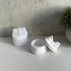 Storage Jar Mold Bowknot Jewelry Organizer Mould Silicone Mold for Candle Cup