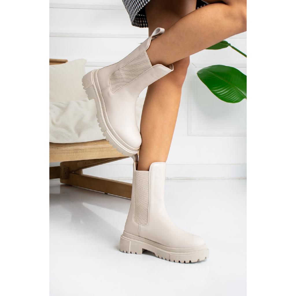 Damenstiefel Schwarz (Sohle 5cm)