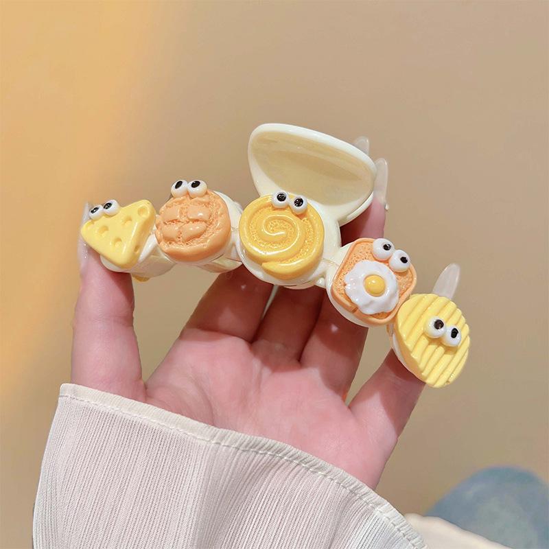 Korean High-End Acrylic Flower Hair Clip for Women - Large Shark Clip for Voluminous Styles