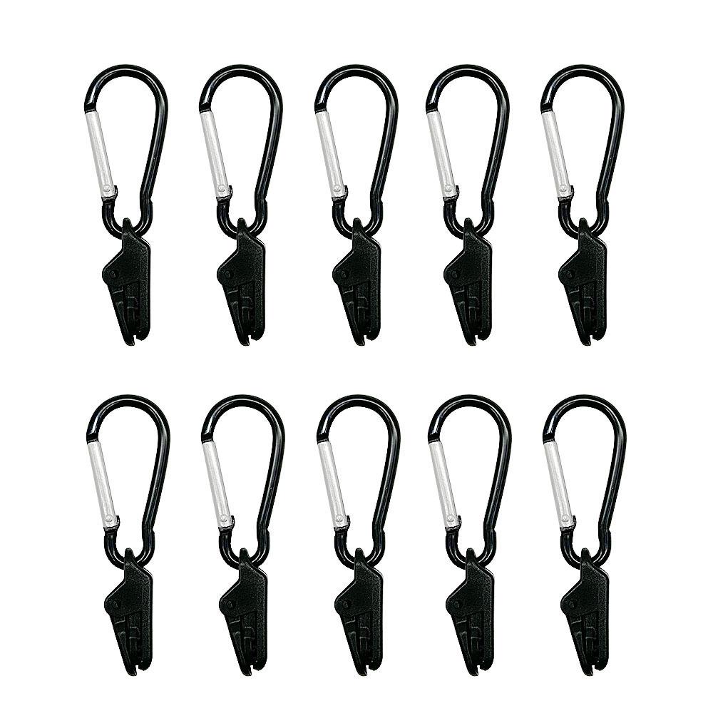 10pcs Tent Clips Tent Accessories Outdoor Tarpaulin Clips Anti-wind Fixed Camping Tent Clamp Clips Crocodile Clip Plastic Hook