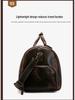 Extra Large Men's Genuine Leather Travel Bag with Shoe Compartment - Handheld, Crossbody, Single Shoulder
