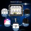 4Inch Led Work Light 60W Side Shooter Pods Combo Off Road Strobe Light With 6 Modes Memory Function Fit For Auto 4X4 Truck Atv Boat