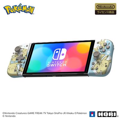 Equipped with Rapid Fire and Rapid Fire Hold Function Licensed Pocket Monster Grip Controller Fit for Nintendo Switch Pikachu with Mimikyu Switch