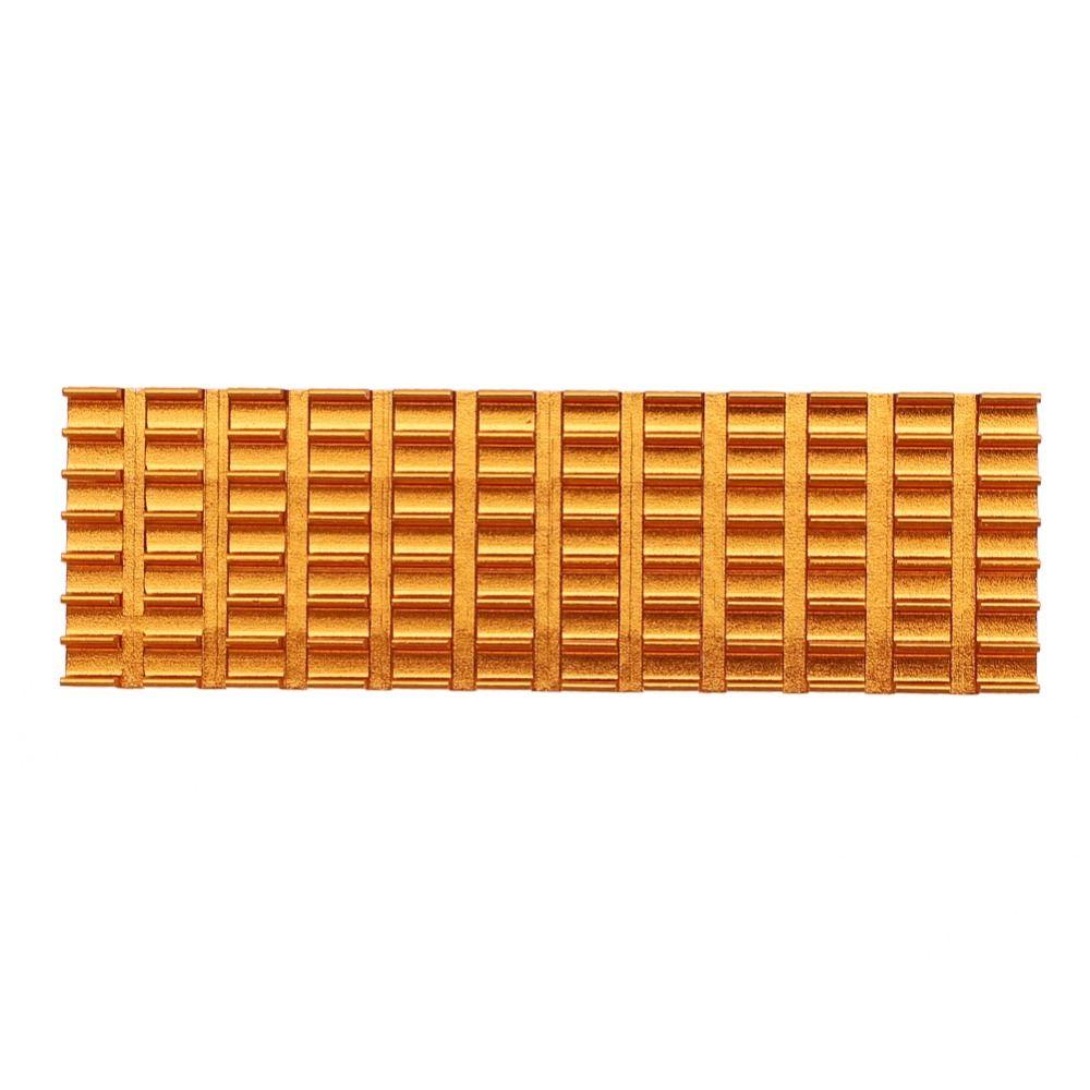 igh Performance 70x22x6mm M.2 SSD Heatsink Lightweight Aluminum Alloy SSD Cooler Black/Gold PCIE Heat Sink Workstation