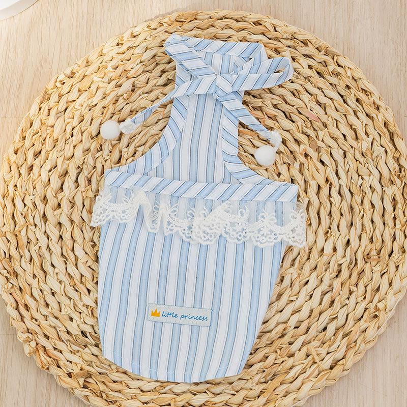 Spring and summer new cat lace-up thin suspender small puppy teddy vest ragdoll cat pet clothes