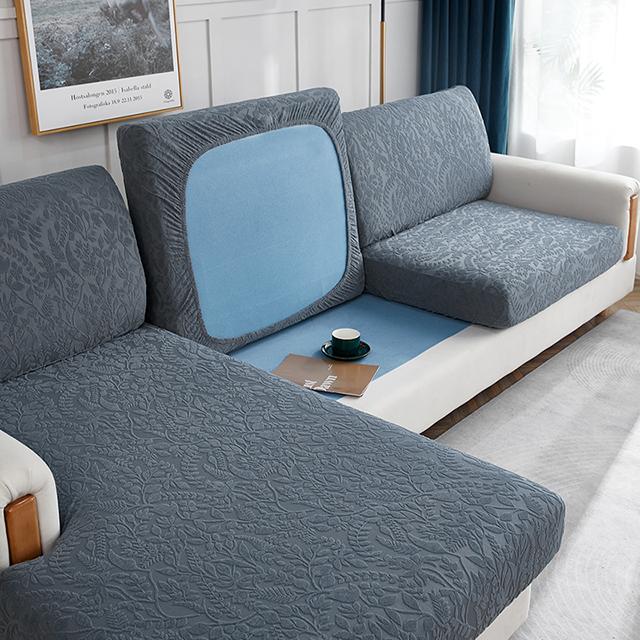 Jacquard Waterproof Sofa Seat Cushion Cover Furniture Protector For Pets Kids Stretch Washable Removable Slipcover