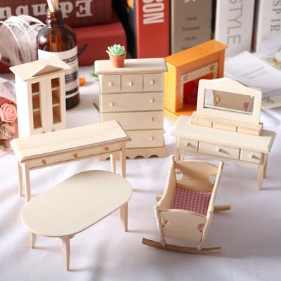 Plain Home Furniture Cabinet Bedroom 1:12 Doll House for 1:6 Blythe Doll