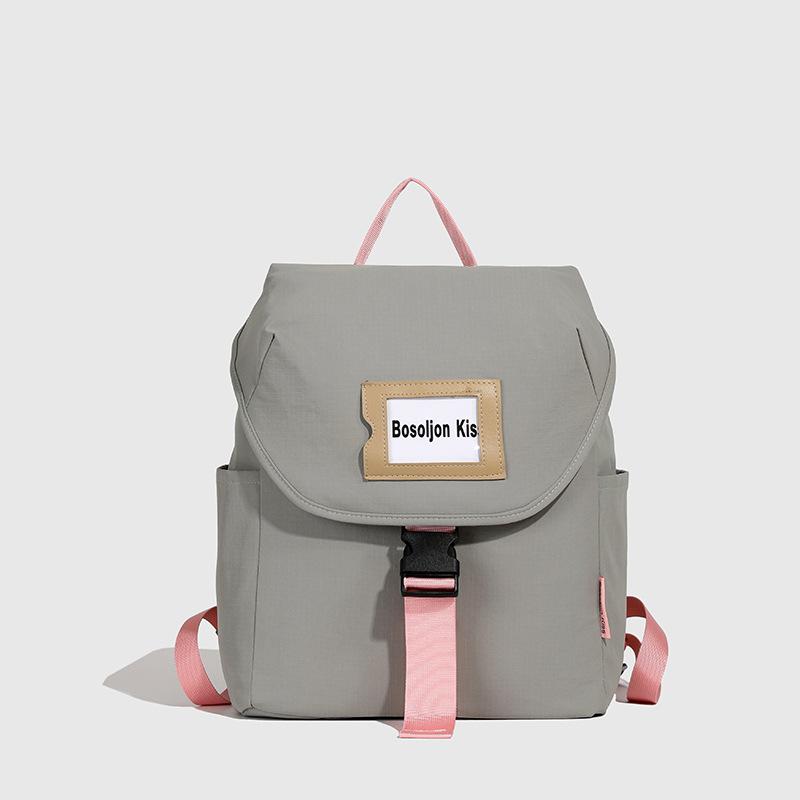 Backpack for Men and Women Lightweight Versatile Large Capacity Student Schoolbag Solid Color Casual Travel Backpack