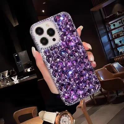 Per iPhone 12 13 14 15 Pro Plus Max /Samsung Galaxy S22 S23 S24 A55 A35 A25 A24 Lusso Diamante Personalizza Custodia per Telefono