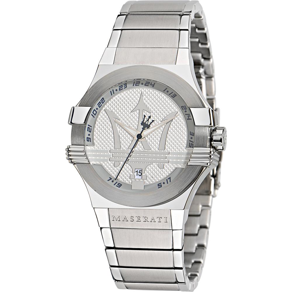 Maserati Potenza White Metal/Silver Men's Quartz R8853108002