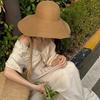 Wide Brim Straw Sun Hat Breathable Weave Wide Brim Hat Women Accessory Bucket Sun Hat  Daily Wear