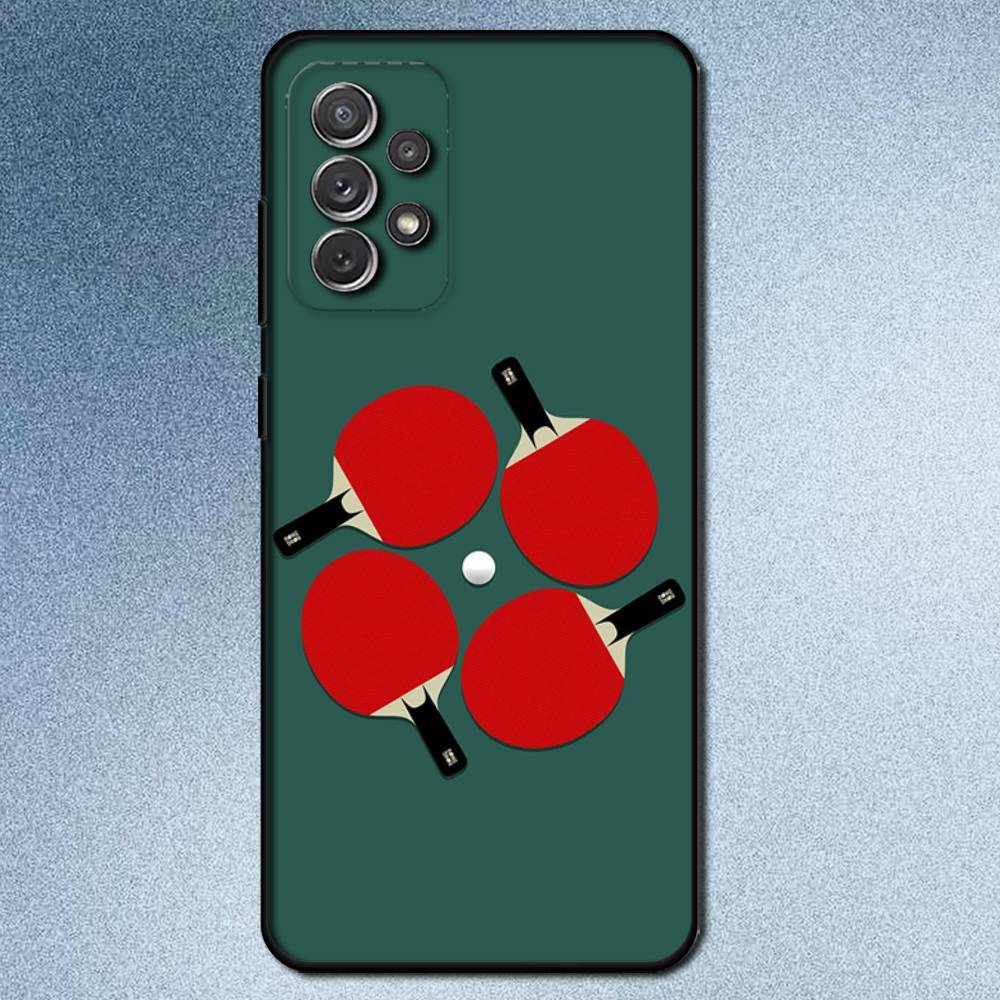 Table Tennis Rackets Phone Case For Samsung S25,S24,S21,S22,S23,S30,Ultra,S20,Plus,Fe,Lite,Note,10,9,5G Black Cover