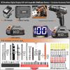 Cordless Brushless Impact Drill: Multifunctional Electric Screwdriver & Pistol Hand Drill for Household Use.