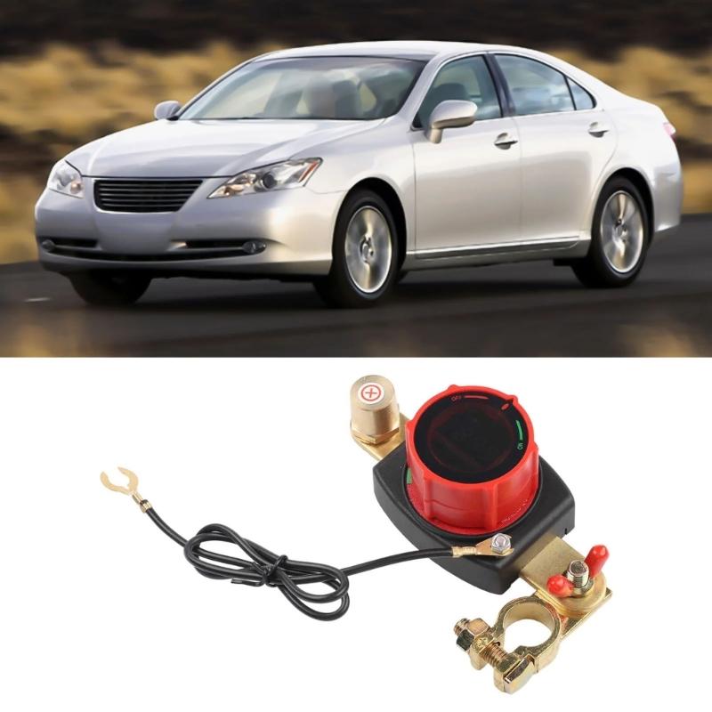 Battery Cut Switches With LED Voltage Meter On Off Power Cut High Current 250A Isolator for Trucks Buses & Marine Use