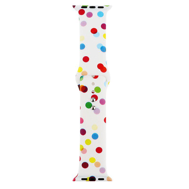Cureaua de ceas din silicon moale pentru curele de ceas Apple 5 4 40mm 44mm Curea sport imprimata pentru curele din seria iWatch 3 2 1 38mm 42mm bratara
