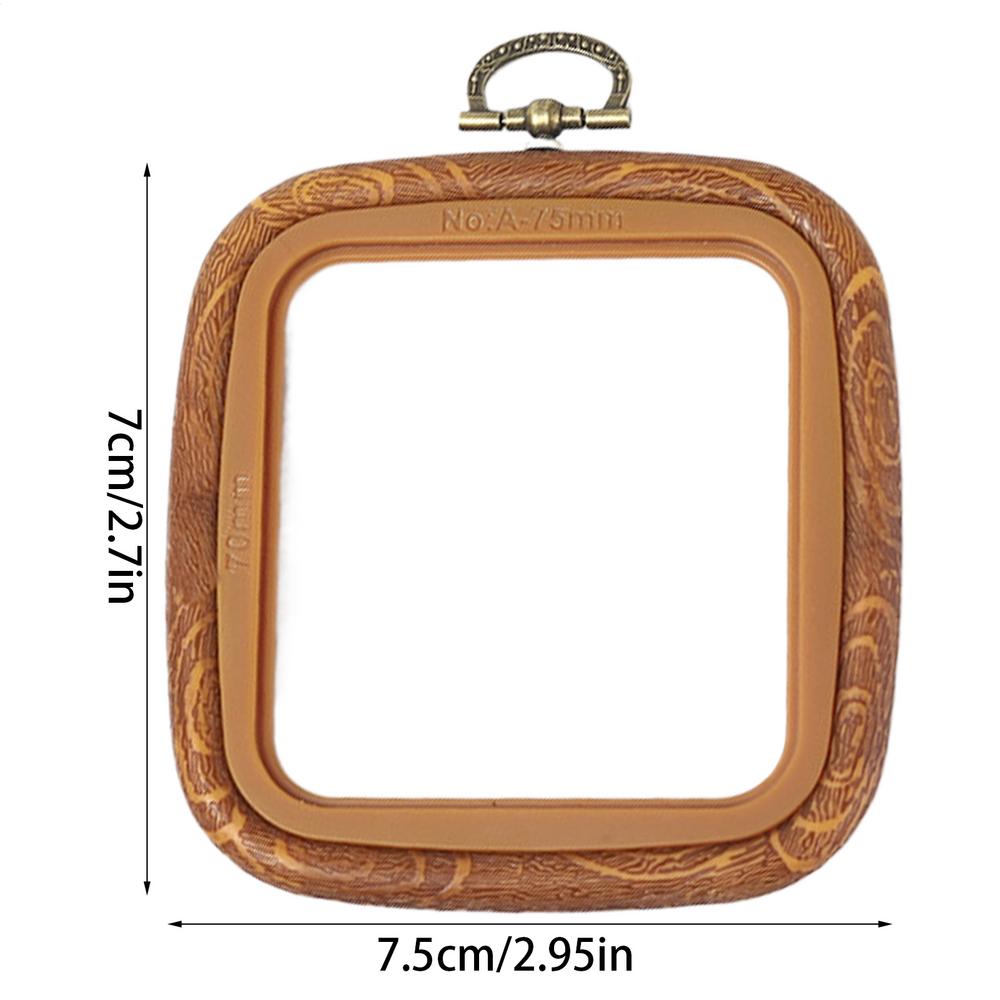 ABS rubber Retro imitation wood square embroidery frame Household Craft Embroidery Set Sewing Accessories auxiliary tools