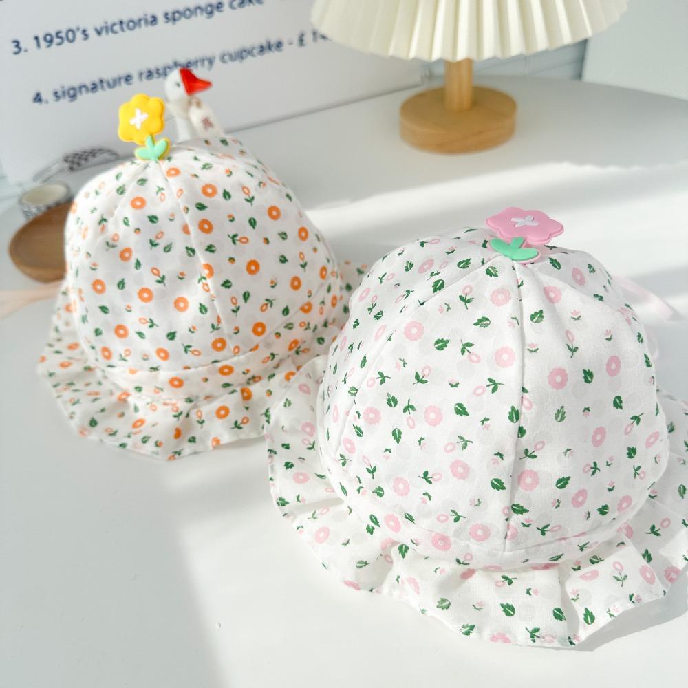 

Cute Adjustable Baby Fisherman Hat Breathable Basin Caps Adjustable Thin Baby Hat оранжевый