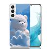 Sunny Clouds Teddy Bear Phone Case For Samsung Galaxy S26 Ultra S23 S24 S25 Edge S20 FE S21 S22 Plus Soft Print Shell Cover Fund