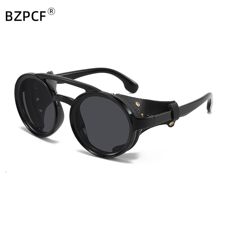 

Retro round frame sunglasses cross-border steampunk cool casual glasses high quality travel UV protection sunglasses