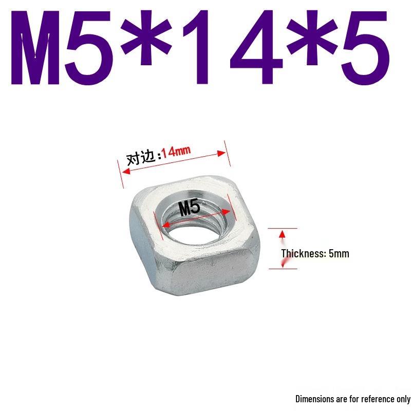 Galvanized Thin Square Nut Cap M4-M16
