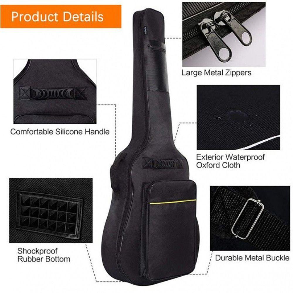 Waterproof Acoustic Double Straps Shoulders Bag 40/41 Inch Guitar Bag Backpack Electric Guitar Case