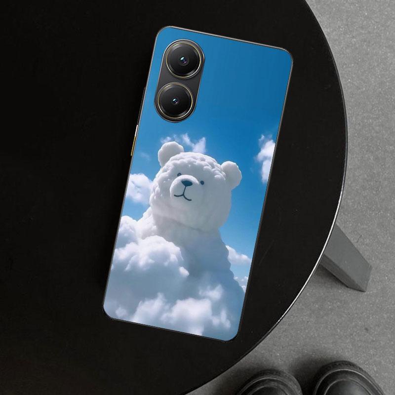 Sunny Clouds Teddy Bear Phone Case Cover for Xiaomi Poco X6 X5 X7 Pro F7 Ultra Redmi 15C 15 13C 13 12C 12 10C 10 10A 9C 9A 9T 9