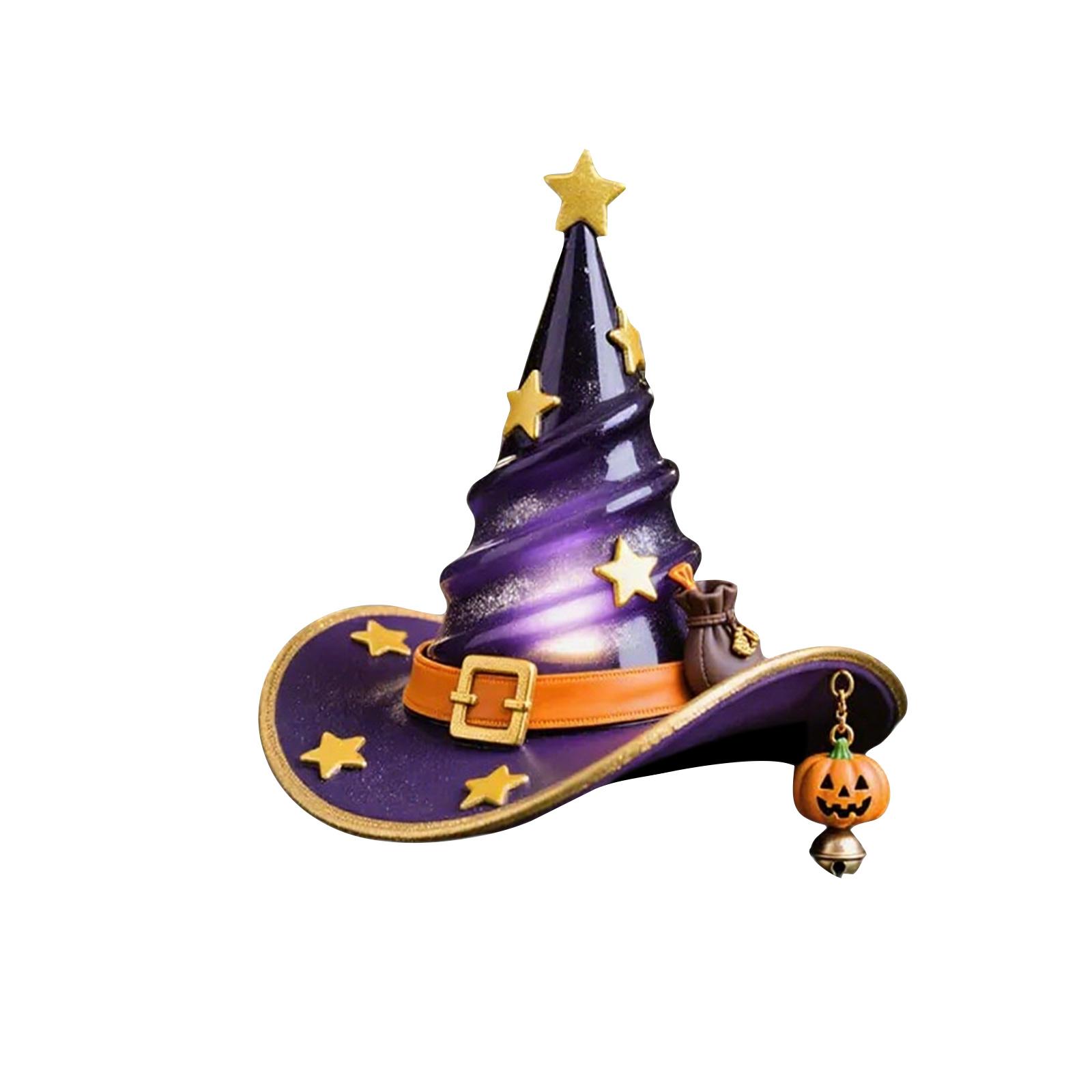 

Ночник в виде шляпы ведьмы, светодиодная Хэллоуинская декорация One Size