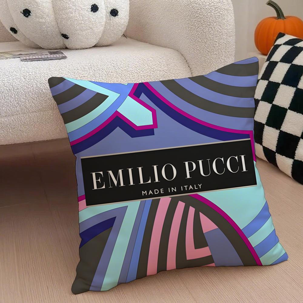fashion vibrant EEEmilio Pucci Cushion Cover Throw Pillow Cover Hidden Button Durable Polyester Chair Cushion