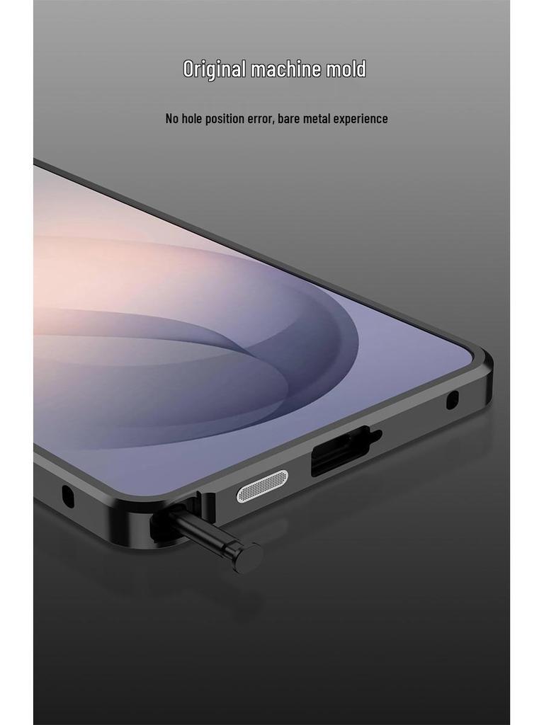 Samsung S26 Ultra Magnetic Buckle Phone Case, S25 Plus Metal Lens, S24 Drop Protection
