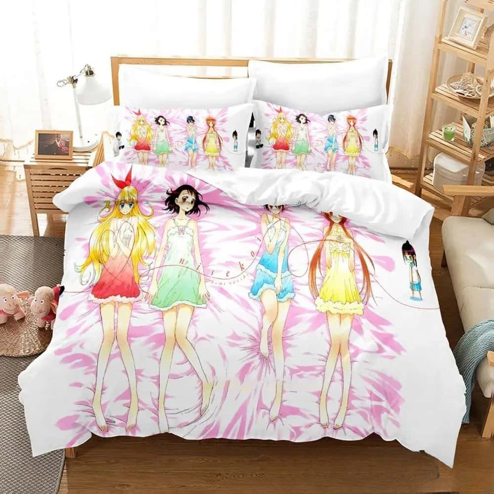3D Print  Nisekoi False Love Bedding Set Boys Girls Twin Queen King Size Duvet Cover Pillowcase Bed Boys Adult Home Textile