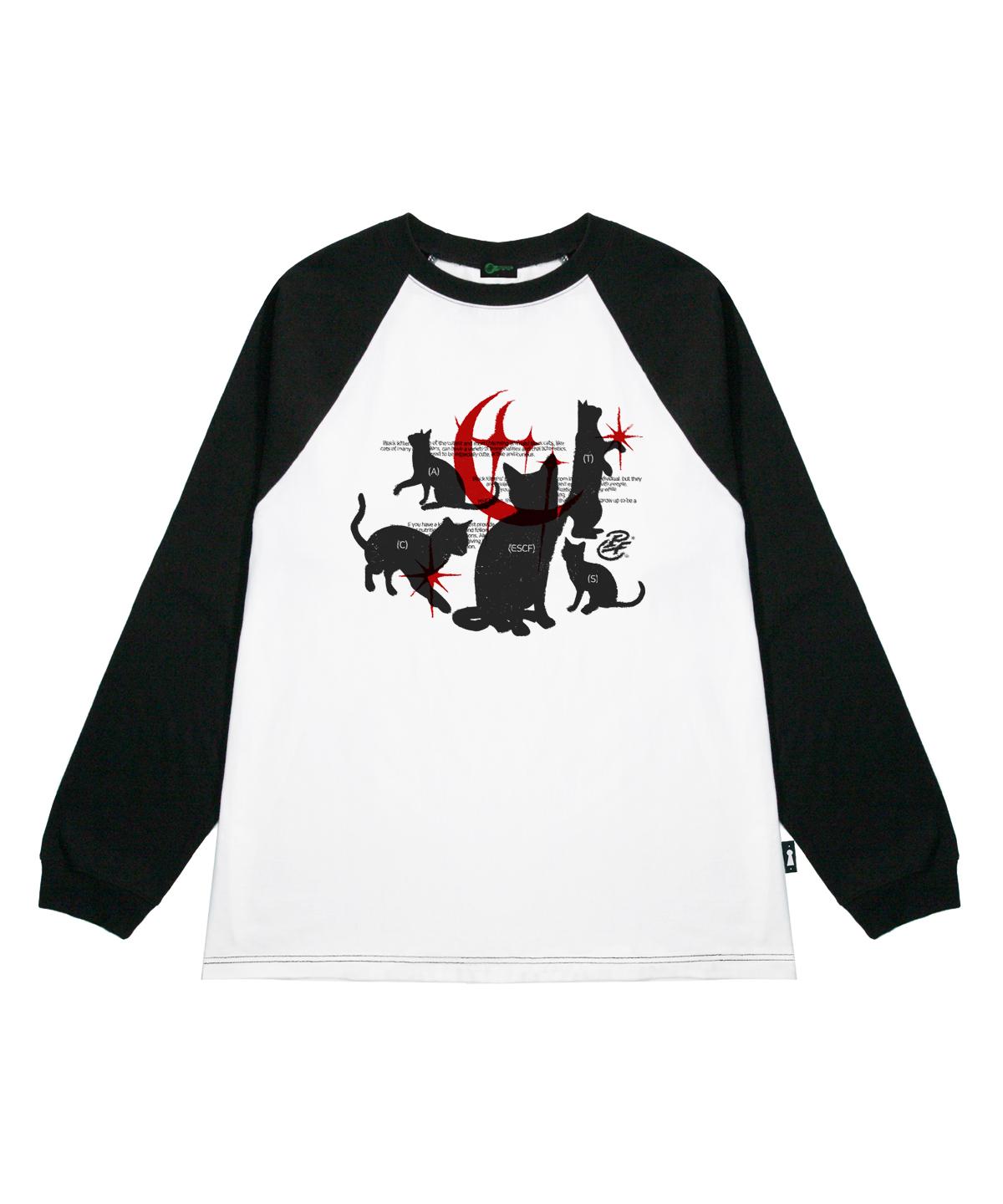 Escape From Black Kitty Cats Print Long Sleeve Black L