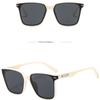 New Personalized Men Sunglasses Outdoor Fashion Trend Large Frame Sun Glasses for Women Retro Curved Lens Sunshade Eyewear Uv400