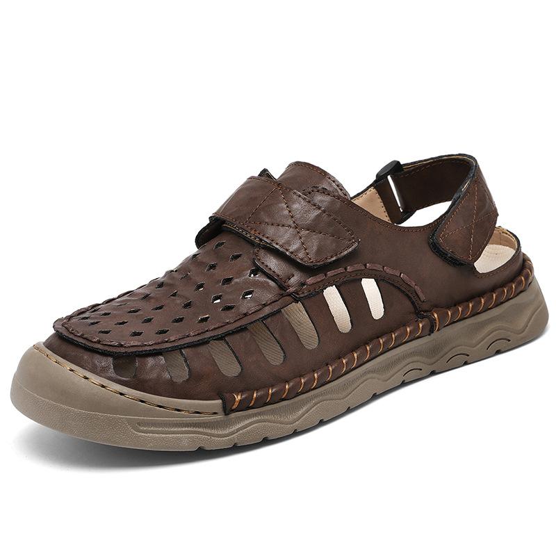 

Летняя пляжная обувь, новая мужская повседневная обувь, дышащая обувь большого размера, полые туфли, мужские легкие модные сандалии для отдыха на природе 48