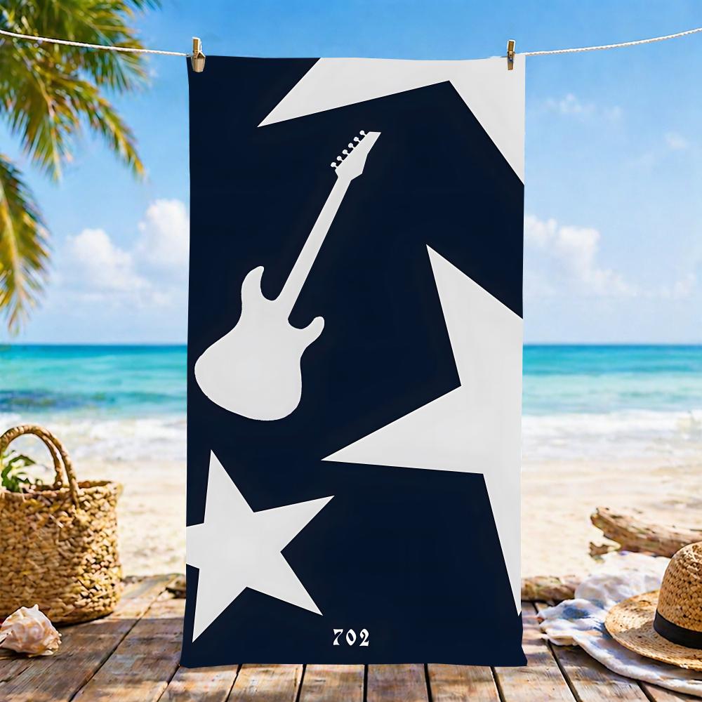 E-Espguitars-S Towel Microfiber Beach Towel, Quick-Dry, Sand-Free, Ultra-Fine Fiber, Super Soft.