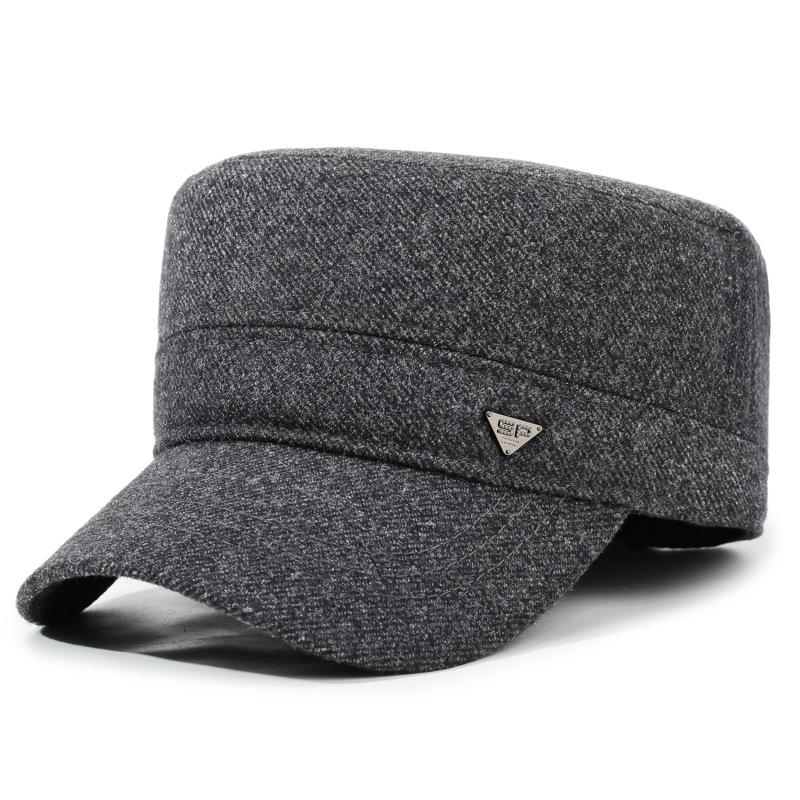 

Шляпа Мужская Зимняя Бейсболка Шапка для Людей Среднего и Пожилого Возраста Уличная Солнцезащитная Шляпа Шляпа с Плоским Верхом