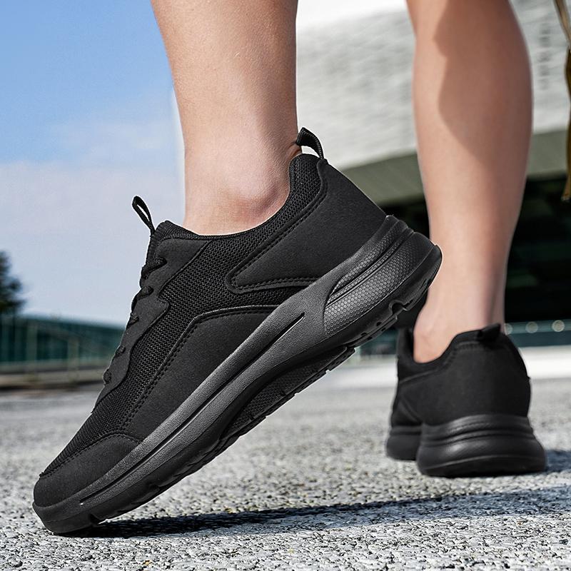 New Solid Color Minimalist Men Sports Shoes Autumn Elastic Ultra Light Running Shoes Wear Resistant Travel Outdoor Walking Shoes