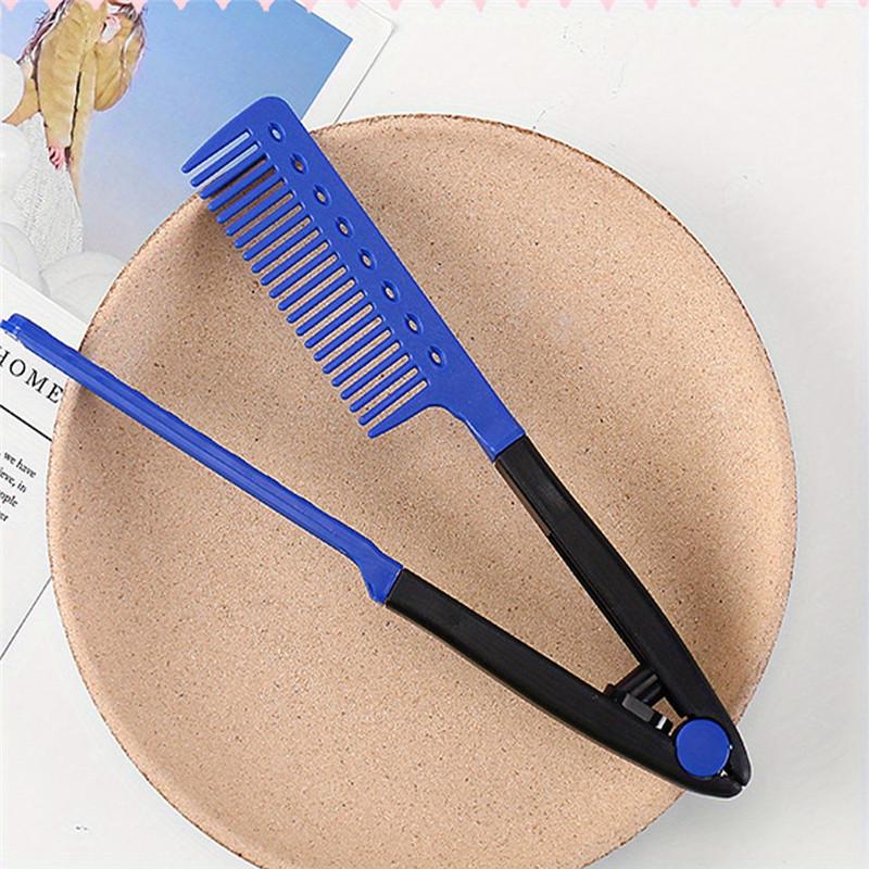 Flat Comb Straightening Comb Salon Hair Brush Combs Hairdressing Styling Hair Straightener V shaped Straight Comb Straightener Premium Quality