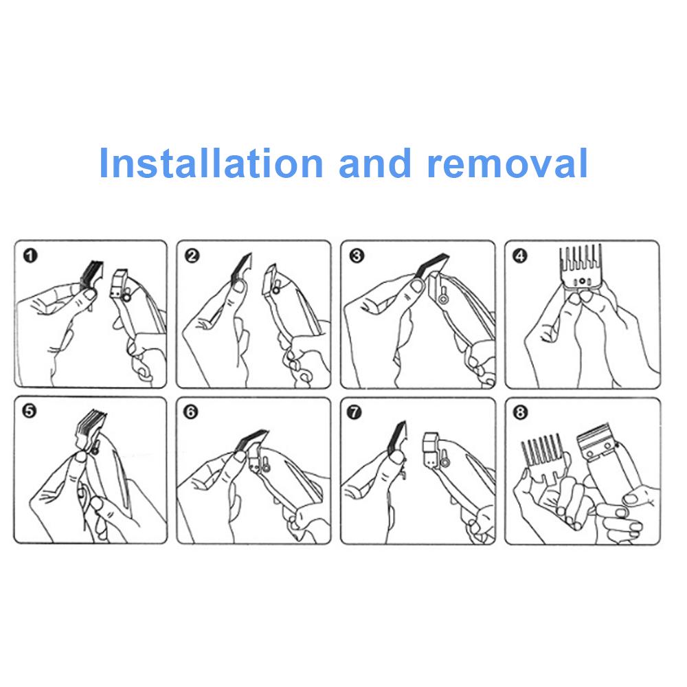 8 stücke/Kit 3mm -25mm Universal Haar Haarschnitt Push-Clip Clipper Grenze Kamm Trimmer