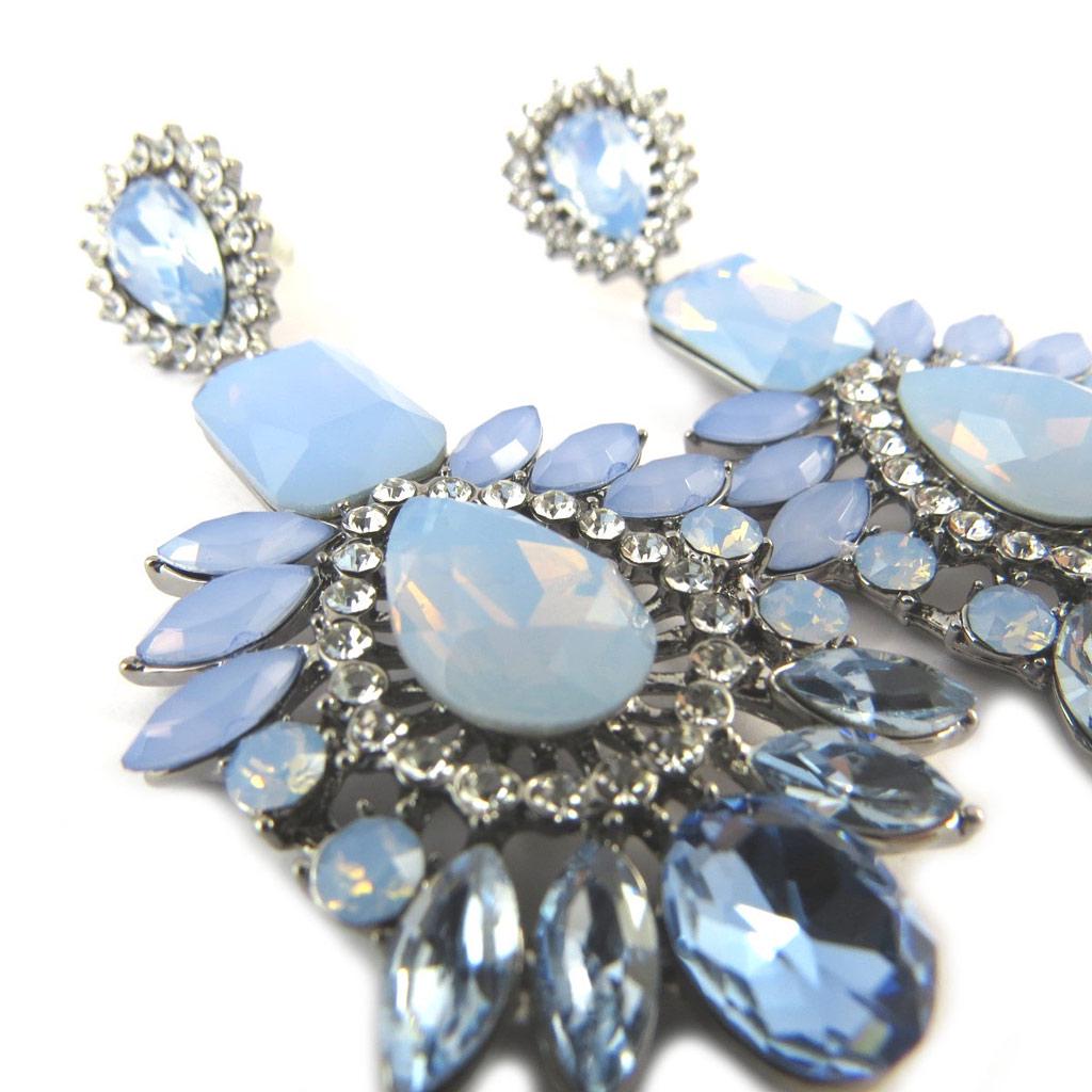 Lily-Crystal [P0216] - Opalescent Blue 'Sissi' Designer Earrings