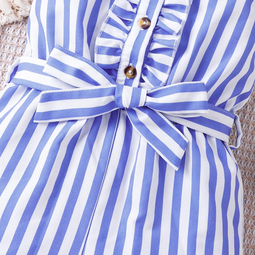 Kids Clothes Summer Fashion Sleeveless Halter Neck Short Jumpsuit for Girls Romper