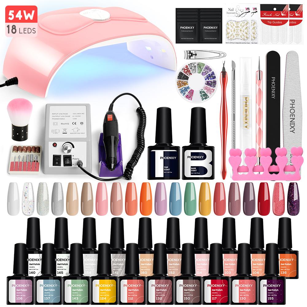 PHOENIXY 20 Colors 8ml Colorful Summer Autumn Colors Vernis Gel Nail Polish UV Nails Gel LED Nail Art Gel Lak Series Manicure Design Set