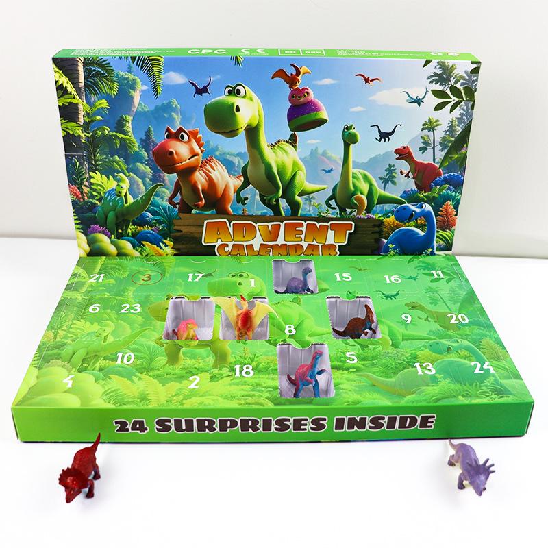 24denní dinosauří vánoční odpočítávací krabička: Trhací hra a dárek pro děti