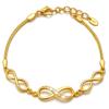 Gold-Plated Unique Infinity Celebrity Bracelet with Aaa+ Class Cubic Zirconia - 925 Silver - Women' Day Gift
