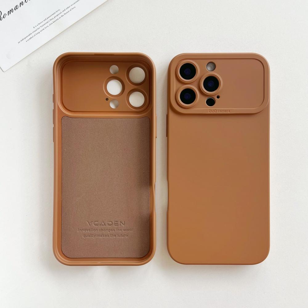 

Liquid Silicone Large Window Protection Original Case For iPhone 17 Air 16 15 14 13 12 Pro Max 17Promax Candy Colors Plush Funda iPhone Air