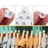 Black & White Double-Sided Printed Size Clips for Clothes Hangers (Round, Letter Size)