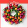 Wholesale Tulip Flower Wreath For Home Decoration Dense Floral Garland Door Hanging Characters)