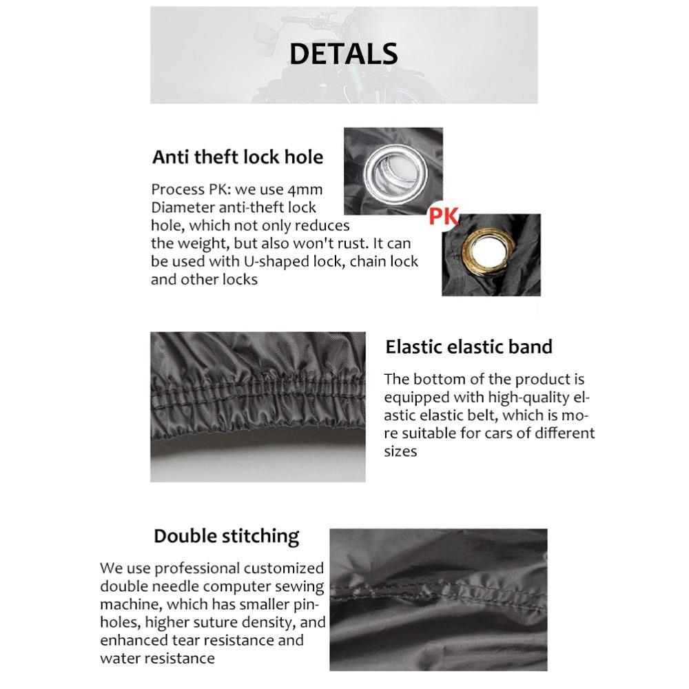 with Lock Holes Motorcycle Cover Waterproof Cycling Cover Bike Rain Cover  Daily Bike Protection