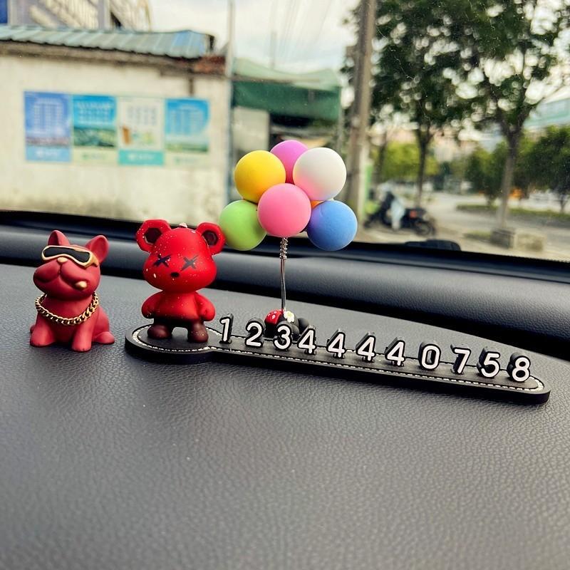 Violent Polychrome Bear Car Phone Number Plate Decorative Cartoon Ornament Car