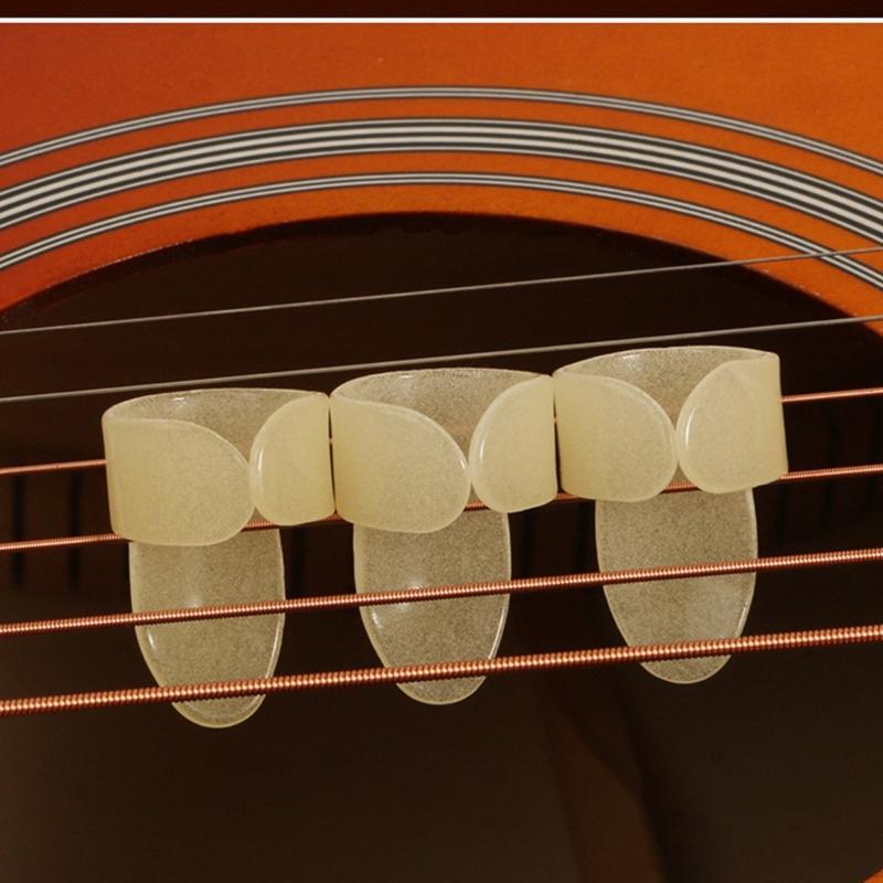 Luminously Thumb/Finger Picks Guitar Finger Picks Fingertip Hands Sleeves Flat Thumbpicks Guitar Accessories Easy to Use